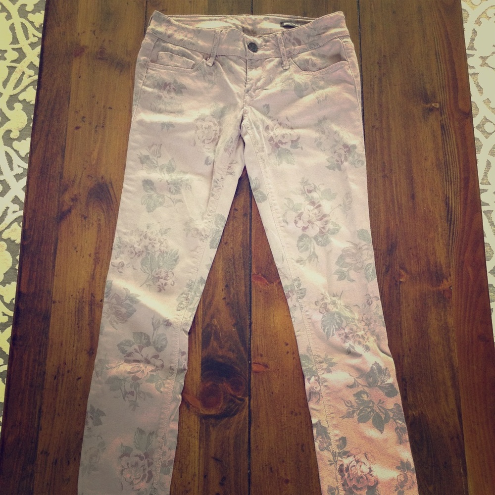 Black Orchid Denim Skinny Floral Jean